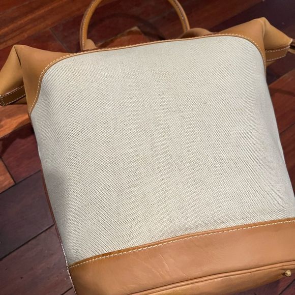 Vintage Gucci Canvas & Vachetta Leather Beach Bag - Picture 4 of 16